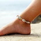 Romwe Color Block Bead Detail Shell Anklet