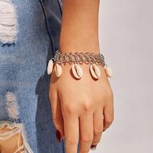 Romwe Seashell Charm Chain Bracelet 1pc