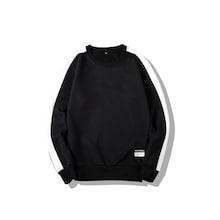 Romwe Guys Cut And Sew Panel Sweatshirt
