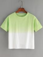 Romwe Ombre Crew Neck T-shirt