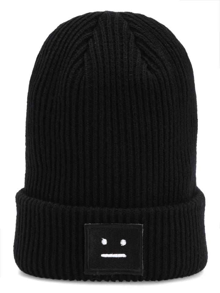 Romwe Smile Patch Black Hat