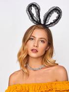 Romwe Rabbit Ear Lace Headband