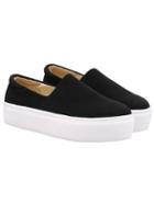 Romwe Black Thick-soled Casual Flats