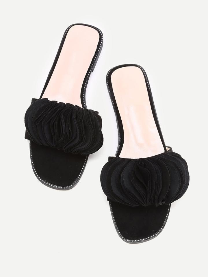 Romwe Layered Petal Design Sandals