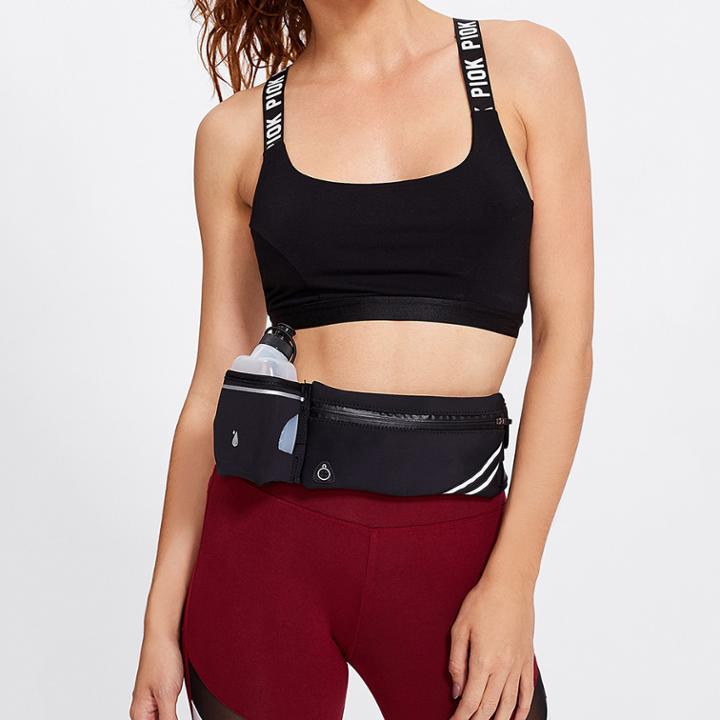 Romwe Striped Detail Bum Bag With Pocket