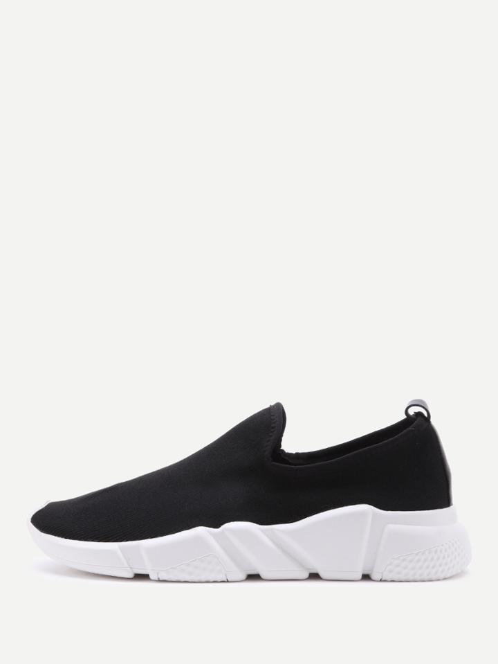 Romwe Simple Rubber Sole Sneakers