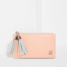 Romwe Double Tassel Detail Pu Purse