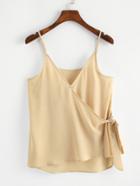 Romwe Knot Side Wrap Cami Top