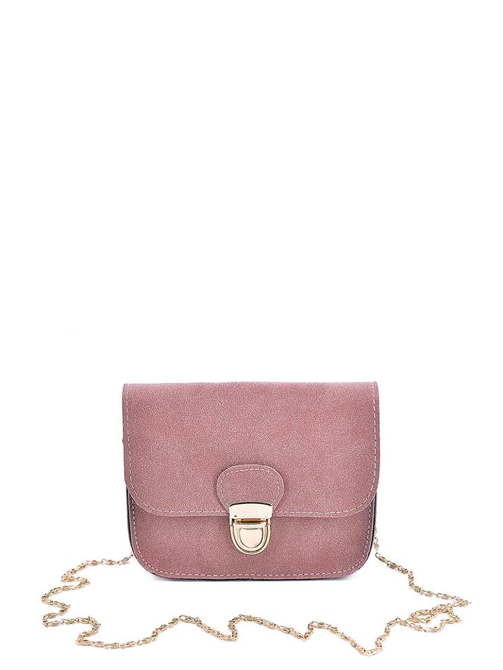 Romwe Pushlock Flap Chain Bag