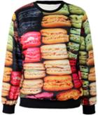 Romwe Macarons Print Sweatshirt