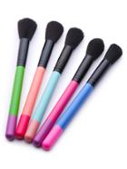Romwe Color Block Makeup Brush Set
