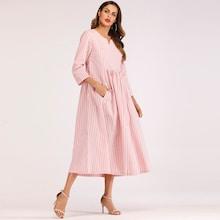 Romwe Hidden Pocket Pinstripe Dress