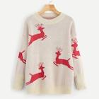 Romwe Deer Print Sweater