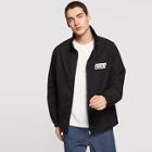 Romwe Guys Letter Detail Zipper Jacket