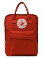 Romwe Dual Handle Rectangle Canvas Backpack - Orange