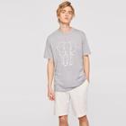 Romwe Guys Elephant Print Marled Tee & Shorts Set