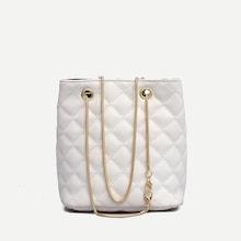Romwe Quilted Chain Bag