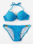 Romwe Fuller Bust Halter Bikini Set