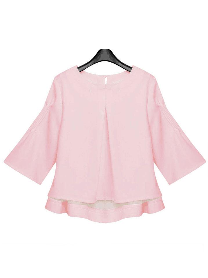 Romwe Round Neck Tank Top With Split Back Blouse