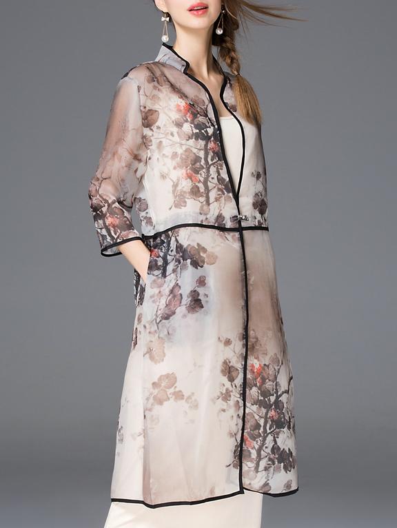 Romwe Multicolor Pockets Ink Print Two Pieces Shift Dress