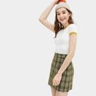 Romwe Cut And Sew Skinny Jumper