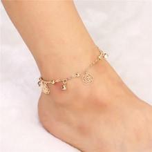 Romwe Rose Charm Design Chain Anklet