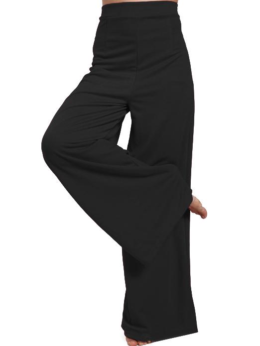 Romwe Wide Leg Sport Black Pant