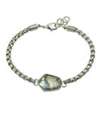 Romwe Silver Plated Chain Link Bracelet