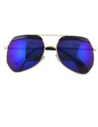 Romwe Blue Oversized Summer Sunglasses