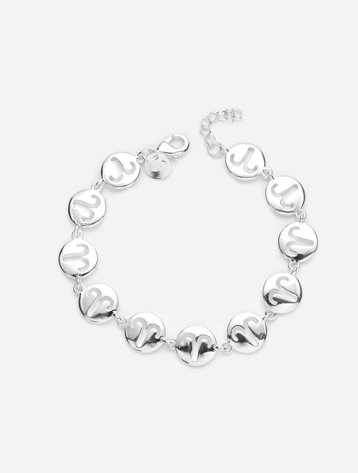 Romwe Hollow Tree Buds Detail Link Bracelet