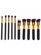 Romwe Gold Pro Foundation Blush Blending Eye Shadow Makeup Brush Set Cosmetics Tool