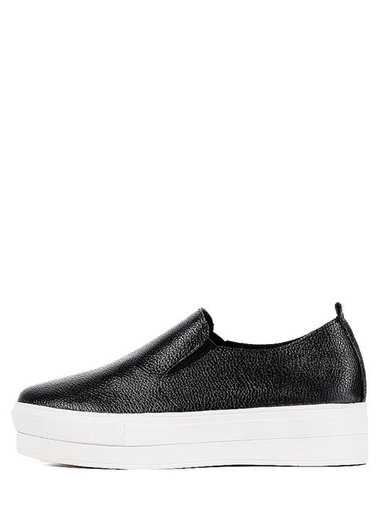 Romwe Black Star Style Round Toe Casual Loafter Shoes