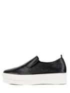 Romwe Black Star Style Round Toe Casual Loafter Shoes