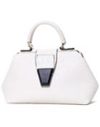 Romwe White Crocodile Pu Bag