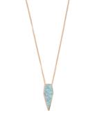 Romwe Waterdrop Turquoise Pendant Necklace