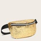 Romwe Glitter Detail Bum Bag