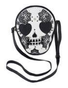 Romwe Cute Skull Printed Leather Shoulder Bag