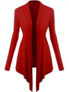 Romwe Long Sleeve Asymmetrical Red Coat