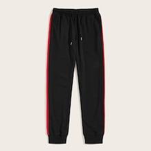 Romwe Guys Striped Side Sweatpants