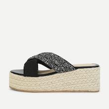 Romwe Flatform Espadrille Sliders