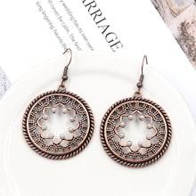 Romwe Hollow Round Drop Earrings