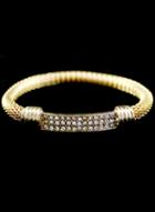 Romwe Gold Crystal Chain Bracelet