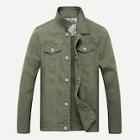Romwe Men Contrast Stitching Plain Denim Jacket