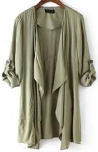 Romwe Long Sleeve Asymmetrical Coat