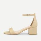 Romwe Ankle Strap Two-piece Block-heel Sandals