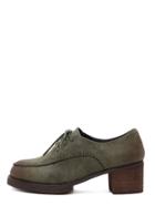 Romwe Vintage Round Toe Lace-up Chunky Pumps