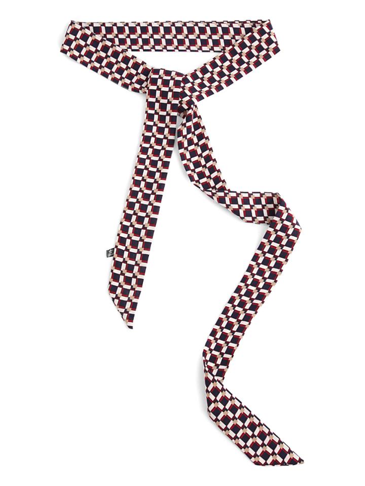 Romwe Plaid Print Skinny Scarf