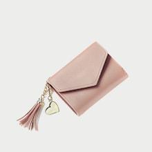 Romwe Tassel Decor Fold Over Wallet