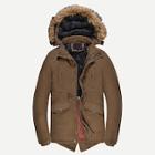 Romwe Men Slit Back Solid Detachable Hooded Coat