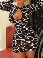 Romwe Colo-block Long Sleeve Keyhole Bodycon Dress